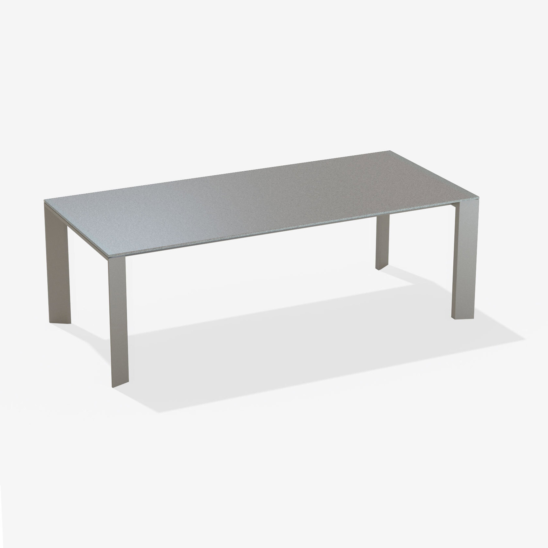 Grande Arche | Rectangular table with top in speckled aluminium Grande Arche | Rectangular table with top in speckled aluminium