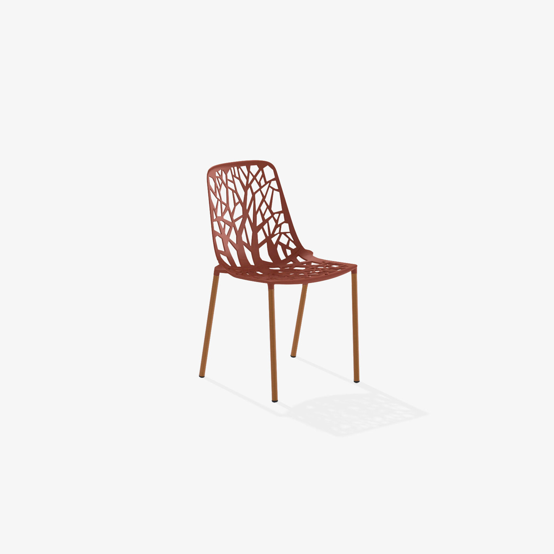 Forest | Sedia con gambe rivestite in Iroko Forest | Sedia con gambe rivestite in Iroko