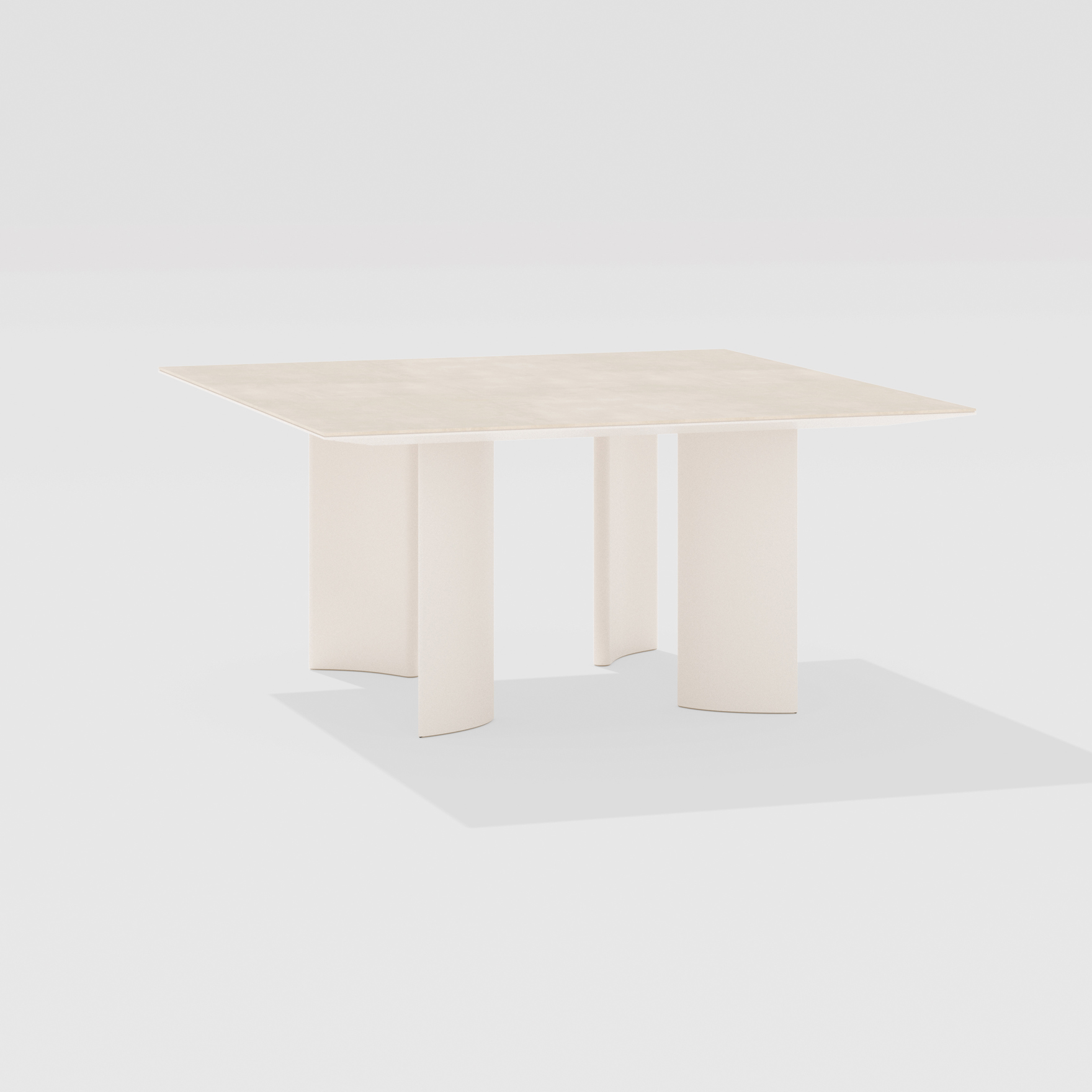 Naca | Square table with porcelain stoneware table top 150 x 150 x h 72 cm Naca | Square table with porcelain stoneware table top 150 x 150 x h 72 cm