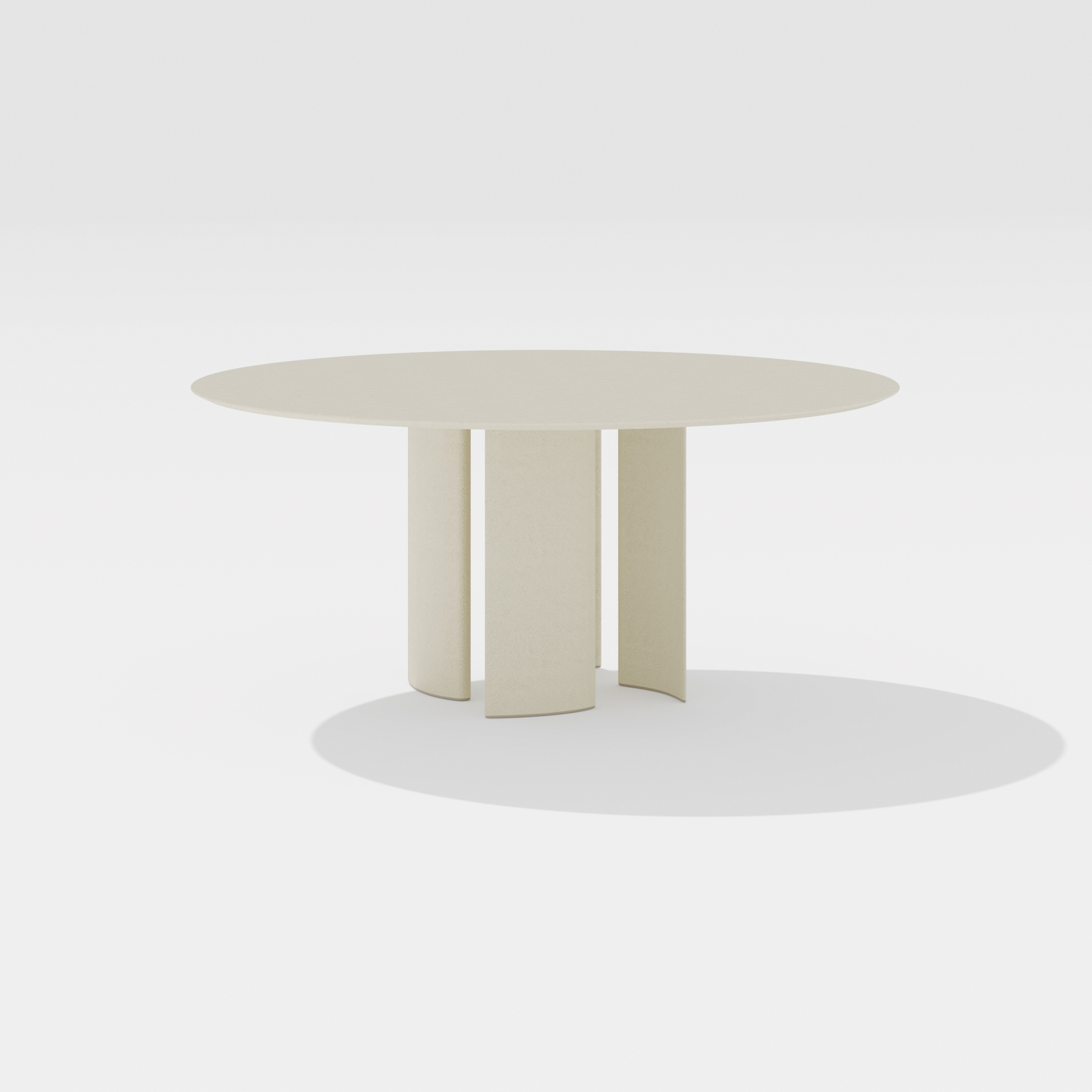 Naca | Round table with top and legs covered in mortar ø 138/165 x h 72 cm Naca | Round table with top and legs covered in mortar ø 138/165 x h 72 cm
