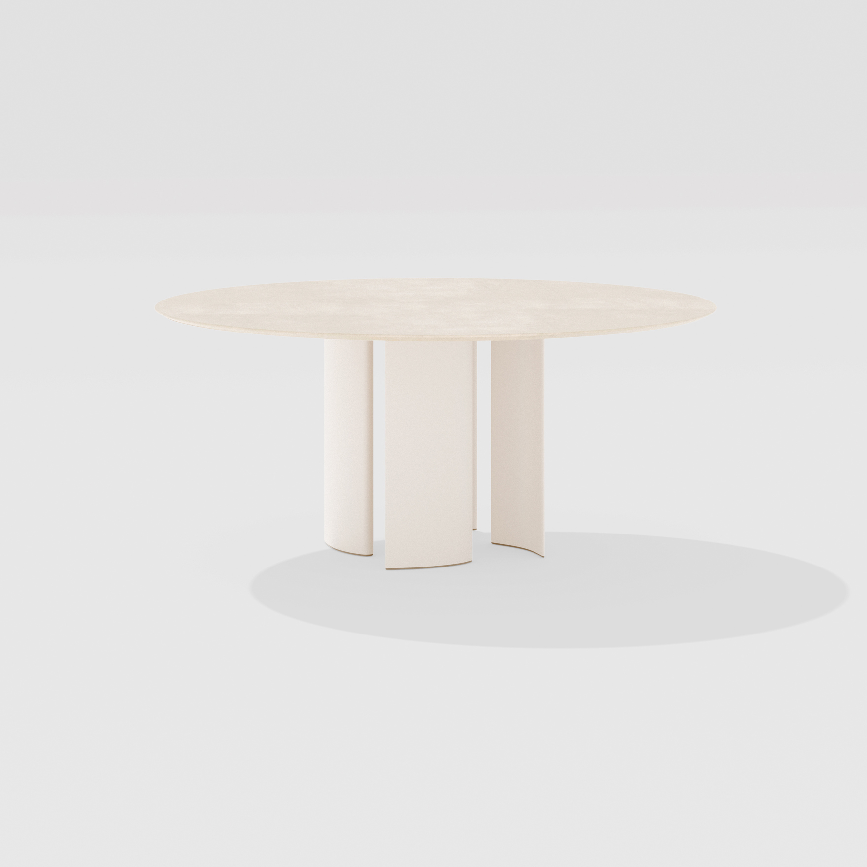 Naca | Round table with top in porcelain stoneware ø 146 x h 72 cm Naca | Round table with top in porcelain stoneware ø 146 x h 72 cm