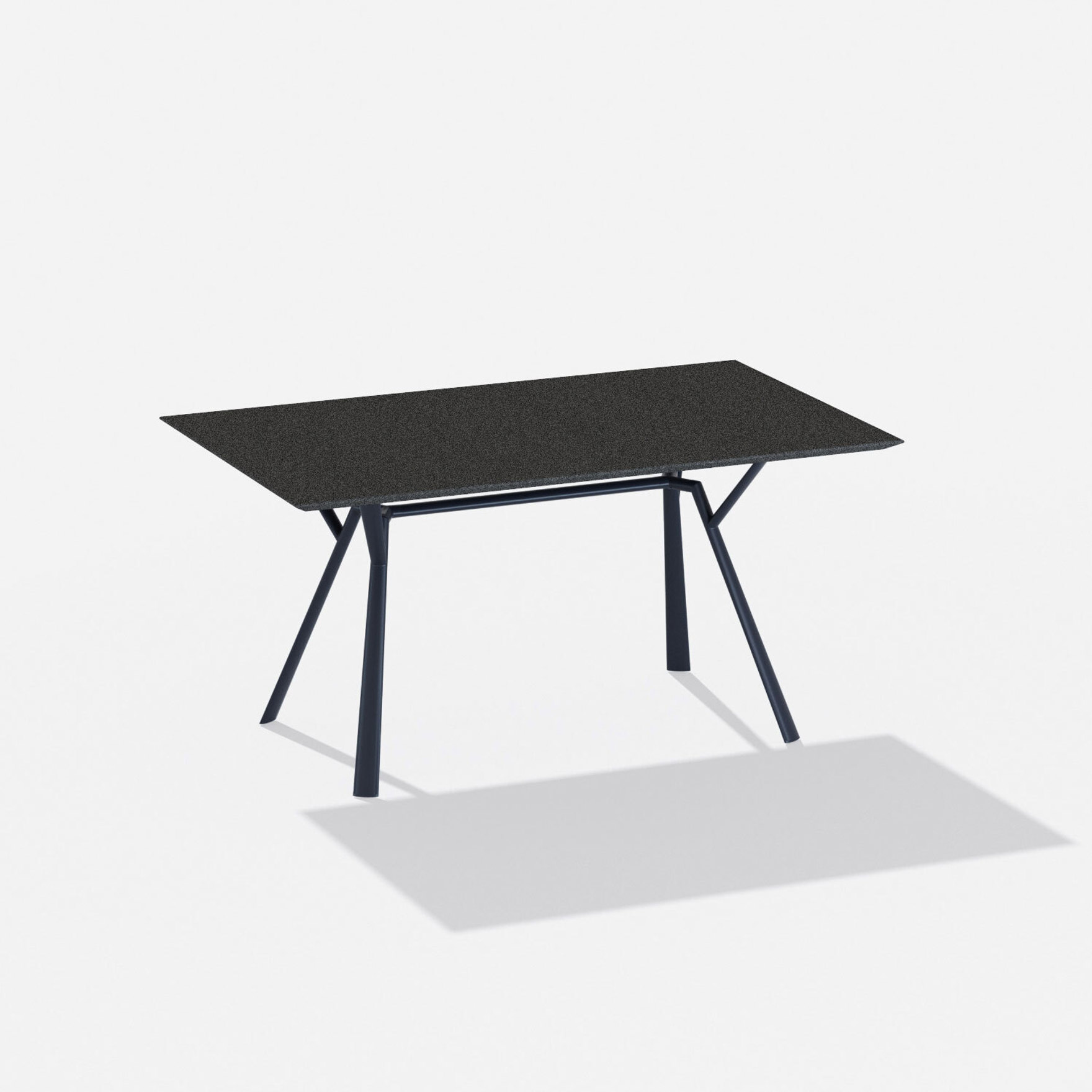 Radice Quadra | Rectangular table with top in speckled aluminium 150/200/290 x 90 x h 74 cm Radice Quadra | Rectangular table with top in speckled aluminium 150/200/290 x 90 x h 74 cm