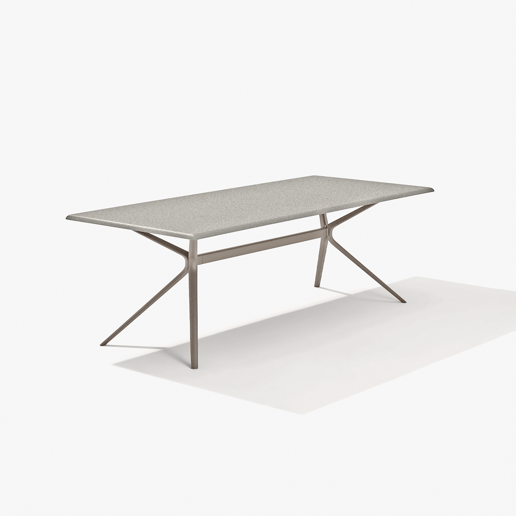 Moai | Tavolo rettangolare con piano in alluminio puntinato cm 160 x 90 x h 74 Moai | Tavolo rettangolare con piano in alluminio puntinato cm 160 x 90 x h 74