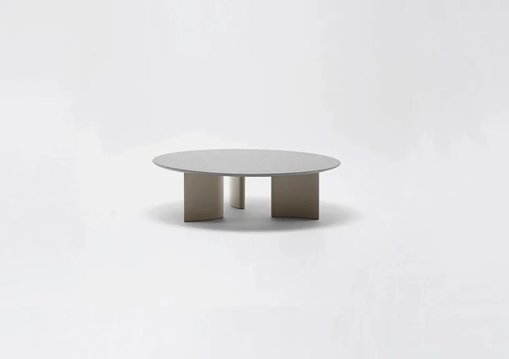 Naca | Low round table with top in speckled aluminium ø 80/138 x h 40 cm Naca | Low round table with top in speckled aluminium ø 80/138 x h 40 cm