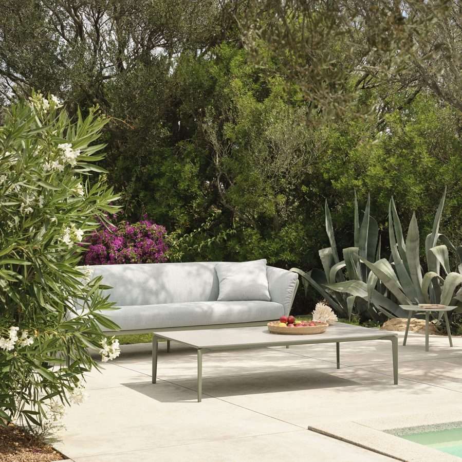 ALLSIZE LOW RECTANGULAR TABLE WITH TOP IN PORCELAIN STONEWARE