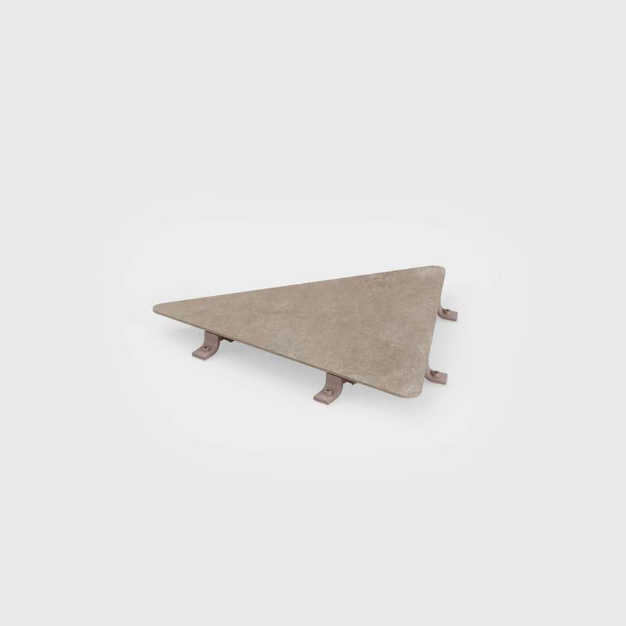 New Joint | Linking triangular table in porcelain stoneware