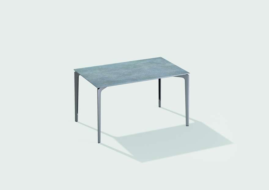 AllSize | Rectangular table with porcelain stoneware table top (th. mm 6) (sp. 6 mm) 130 x 80 x h 74 cm