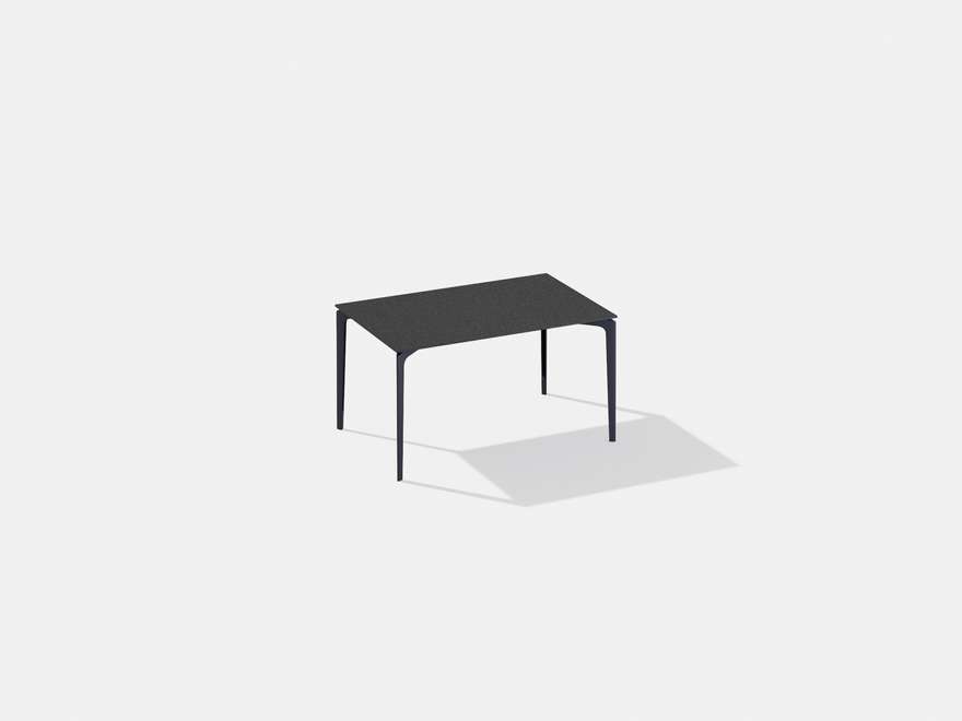 AllSize | Rectangular table with top in speckled aluminium 130 x 80 x h 74