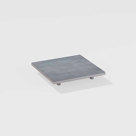 Solaris | Low square table with top in porcelain stoneware