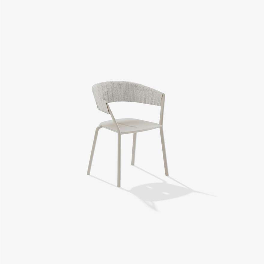 Ria | Dining armchair with partially woven rope