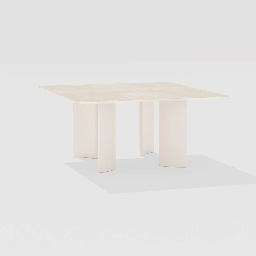 Naca | Square table  with porcelain stoneware table top (th. mm 6)