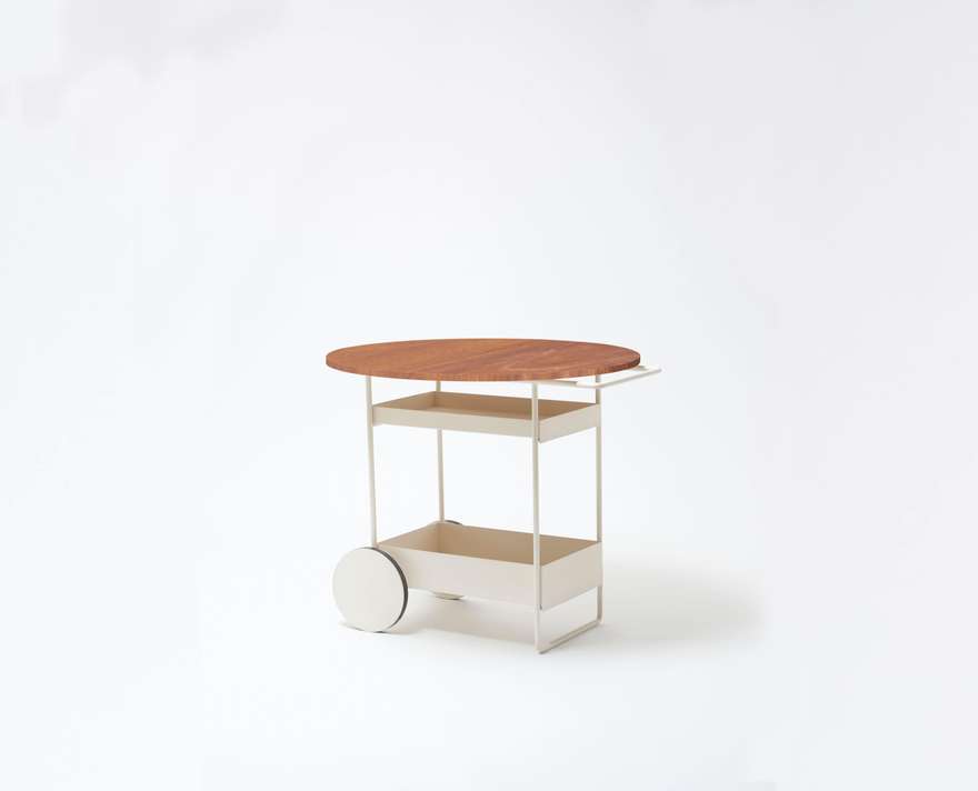 Ninfea | Serving cart with top in wood