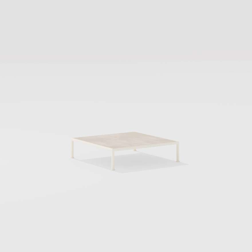 Roè | Low square table with top in porcelain stoneware