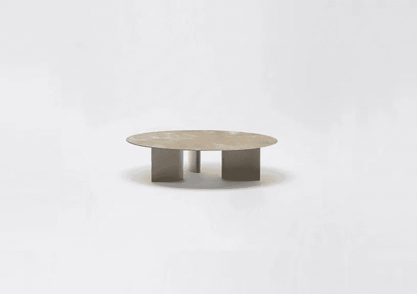Naca | Low round table with top in porcelain stoneware ø 80/120 x h 33 cm Naca | Low round table with top in porcelain stoneware ø 80/120 x h 33 cm