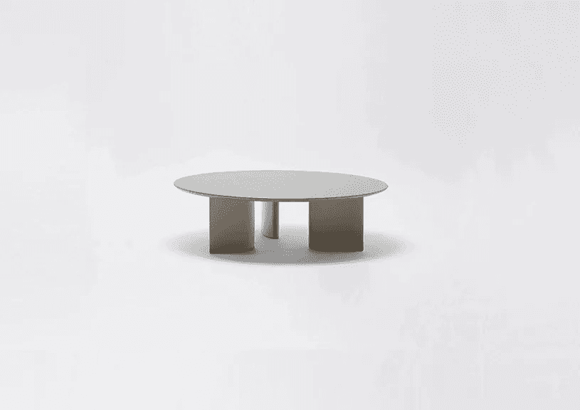 Naca | Low round table with top in speckled aluminium ø 80/138 x h 40 cm Naca | Low round table with top in speckled aluminium ø 80/138 x h 40 cm